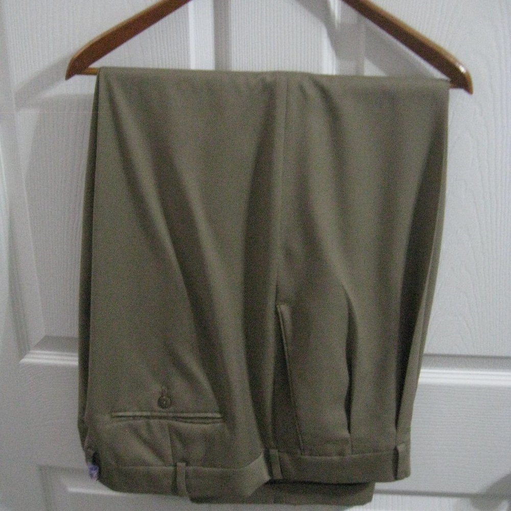 Men's Stafford Dress Slacks, Tan, Size 46x30